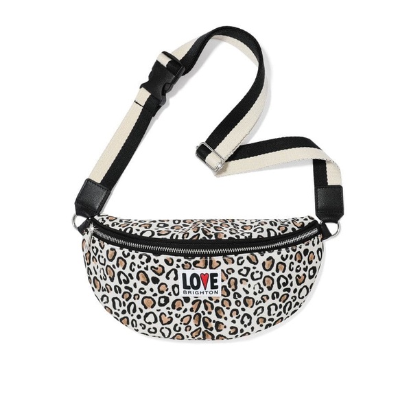 NWT Brighton Leopard Print Hidden Hearts Great Size Stylish Waist Belt - Picture 1 of 12